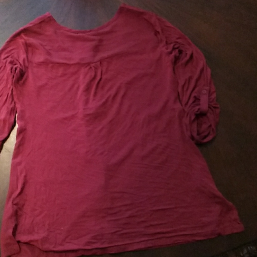Chiffon front button down - Picture 2 of 2